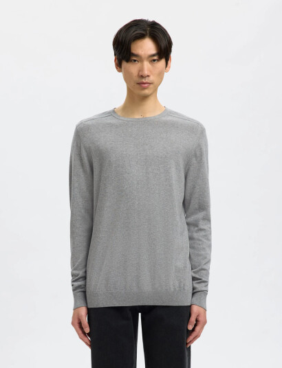 Selected Slhberg Crew Neck Noos - Grey - XXL