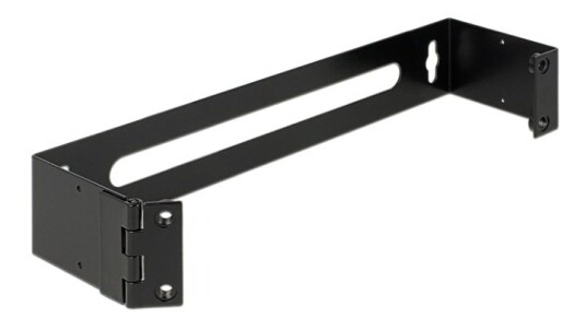 DeLOCK Veggfeste for Pluggbord 10" 1U Svart