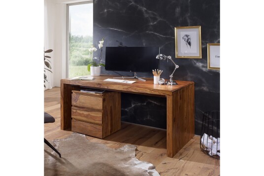 Skrivebord Randig 120 cm   Brun