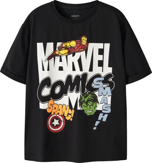Name It Nkmalfi Marvel Ss Nreg Top Mar Black 146 152 Name It Nkmalfi Marvel Ss Nreg Top Mar Black 146 152