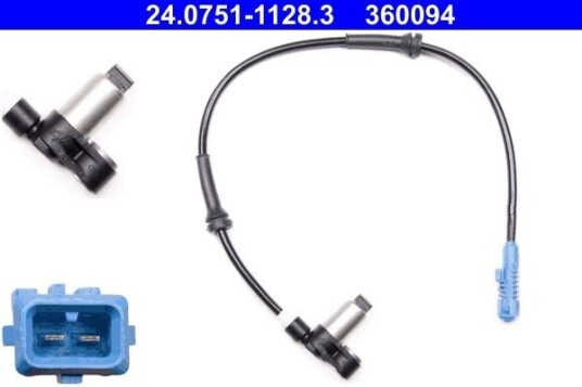 Sensor, ABS ATE 24.0751-1128.3