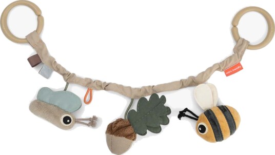 Done by Deer Pram Toy Tiny Trails Sand Beige 44X 9.5CM