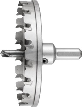 Pferd Tc Hole Cutter Flat Version 8 Mm, Shank Dia. 12 Mm, 10,5 Cm