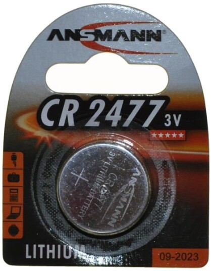 ANSMANN CR2477 3V Lithiumbatteri for Kameratilbehør ANSMANN CR2477 3V Lithiumbatteri for Kameratilbehør
