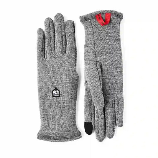 Hestra Gravita Merino Liner   5 Finger Grey 10