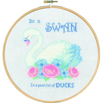 Permin Broderisett SWAN Ø20cm