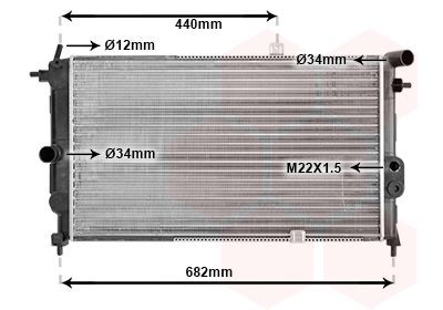 Radiator VAN WEZEL 37002190
