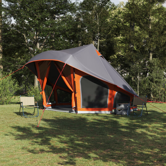 Tipi telt med tak Grå og Oransje 508 x 470 x 300 cm taft