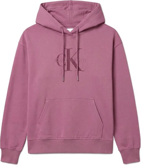 Calvin Klein Jeans Ls Monologo French Terry Po Hood Purple XXL
