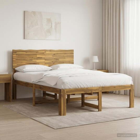 vidaXL Dobbel Sengramme med Hodegjerde ROSTOCK Hvit 160 x 200 cm