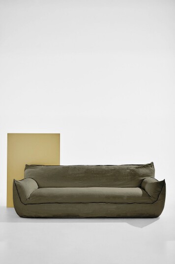 Jotex Sofa i Lin 3,5seter Kryssfiner/Lin/Andefjær Varm pæregrå Gia 1680160030