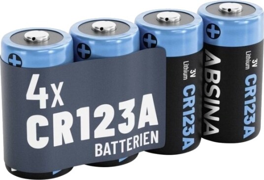 Absina Cr-123A Spesialbatteri Litium 3 V 4 Stk 401037-4