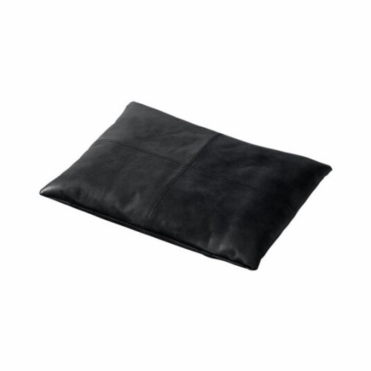Cinas Rib setepute Svart Lær Svart Cinas Rib setepute Svart Lær Svart
