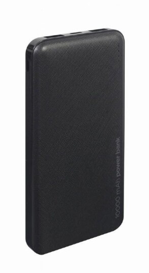 Gembird 10.000 mAh Powerbank med 2x USB-A og USB-C Sort