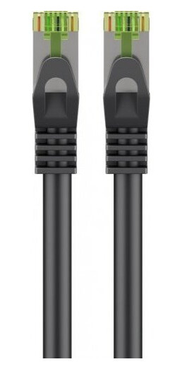 Goobay Ghmt-Sertifisert Cat 8.1 Patchkabel S/Ftp (Pimf) Svart - Kabellengde 1 M