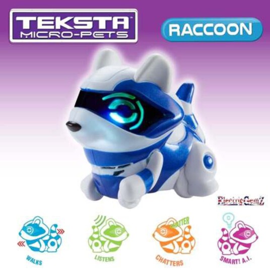Teksta Minipets Blå Vaskebjørn
