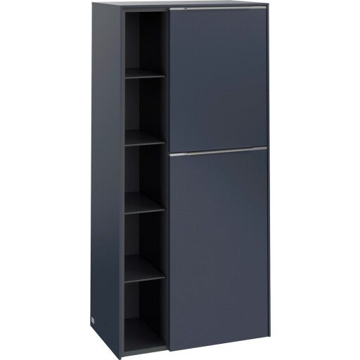VILLEROY & BOCH SUBWAY 3.0 SIDESKAP 57X120 HØYRE MARINE BLUE HÅNDTAK I KROM