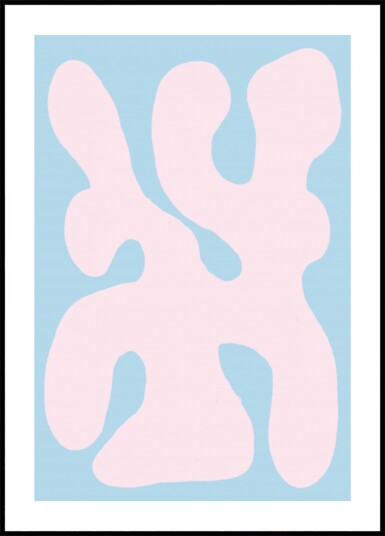 Fluid Pastel Organic Shape Plakat / 21x30