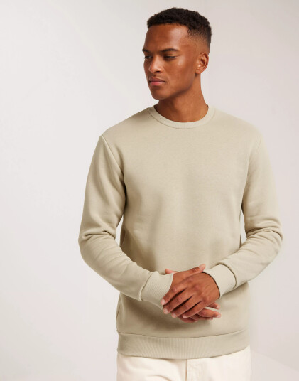Only & Sons Onsceres Crew Neck Noos Collegegensere Silver Lining