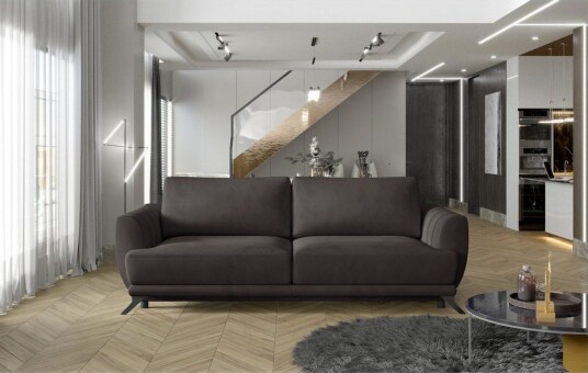 Sofa Eltap Megis 242x95x90 cm Mat Velvet 29 Brun