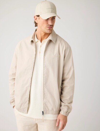 Knowledge Cotton Apparel Light Poplin Jacket   Beige   XXL