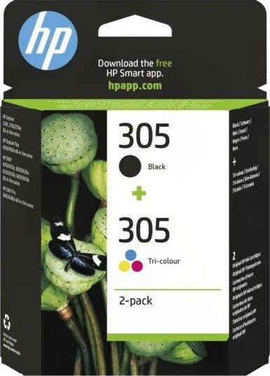 HP 305 svart/farge blekkpatron original 2 pk 6ZD17AE#30N