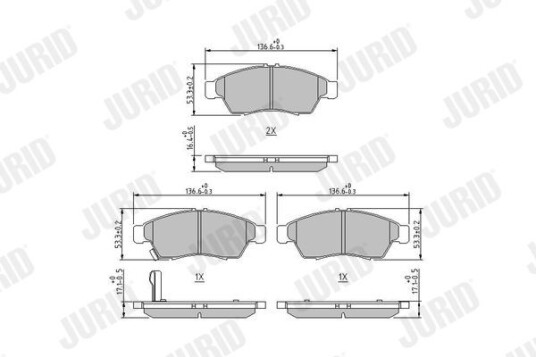Bremseklosser JURID 572545J Bremseklosser JURID 572545J