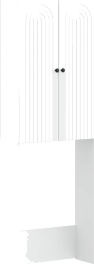 vidaXL Toalett skap ALKMAAR Hvit 66 x 25,5 x 190 cm Konstruert tre