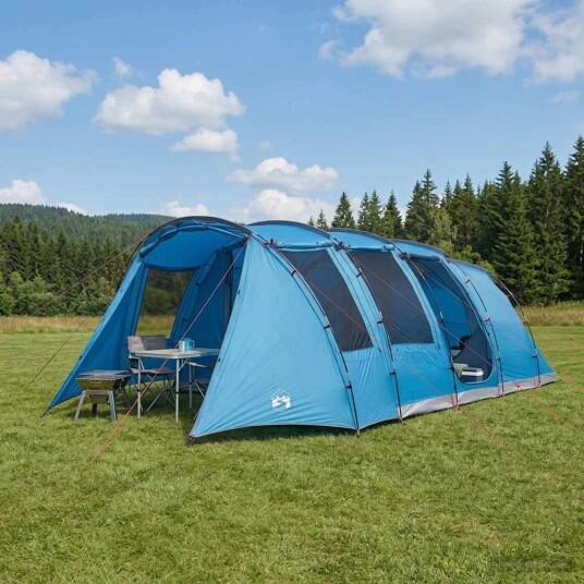 telt Blå 675 x 392 x 210 cm 185T Polyester med PU Belegg
