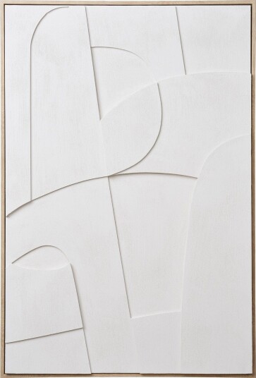 House Nordic Madeline Relief Veggdekorasjon hvit 4981058