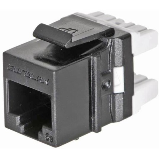 Eurolan 16B-U6-03BL Keystoneuttak Type kontakt: RJ45 8(4) Svart