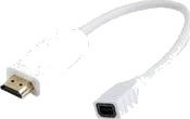 MicroConnect Mini DisplayPort til HDMI Adapter 0.1m Hvit MicroConnect Mini DisplayPort til HDMI Adapter 0.1m Hvit