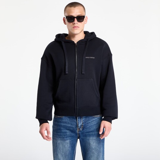 Daily Paper Boxy Zip Up Hoodie - Black - S Daily Paper Boxy Zip Up Hoodie - Black - S