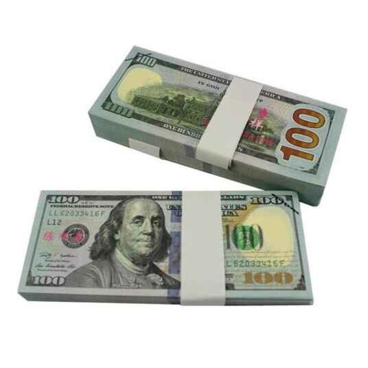 Lekepenger - 100 Amerikanske dollar (100 sedler) Lekepenger - 100 Amerikanske dollar (100 sedler)