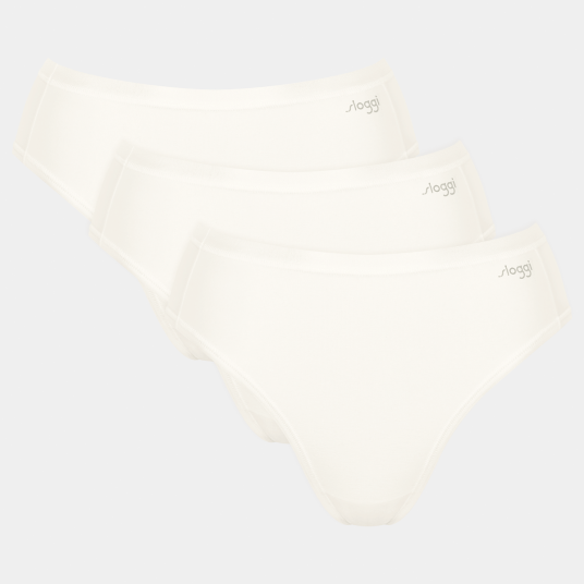 Sloggi Truser 3P GO Daily Cotton Tai Benhvit bomull Small Dame
