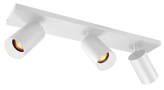 NorDesign OZ K3 taklampe med 3 spotter - hvit
