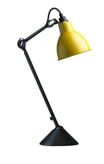 Lampe Gras N205 Bordlampe Matt Sort & Matt Gul Lampe Gras N205 Bordlampe Matt Sort & Matt Gul
