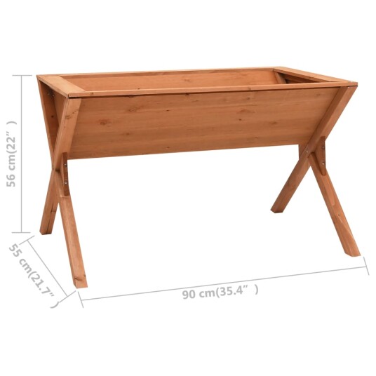 vidaXL Plantekasse 90x55x56 cm gran