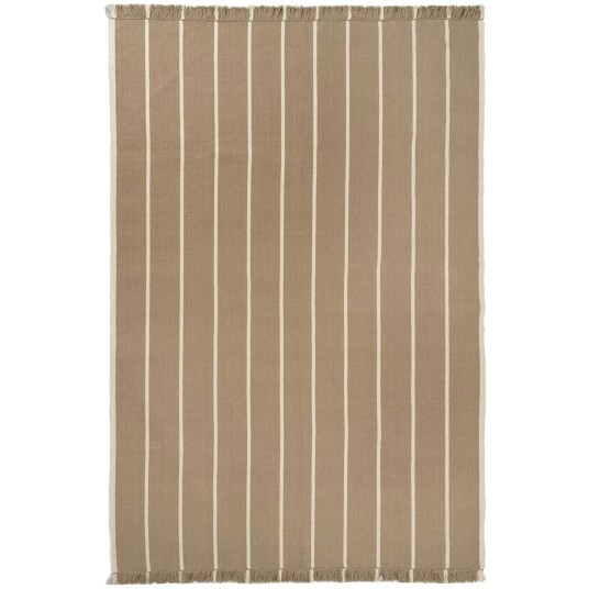 Ferm Living Calm Kelim Teppe 200x300 cm Off white / Dark Sand