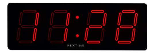 Nextime Big D Digital LED klokke 51 cm svart Nextime Big D Digital LED klokke 51 cm svart