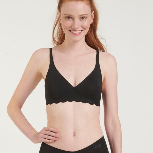 Sloggi BH ZERO Microfibre 2.0 Soft Bra Svart Large Dame