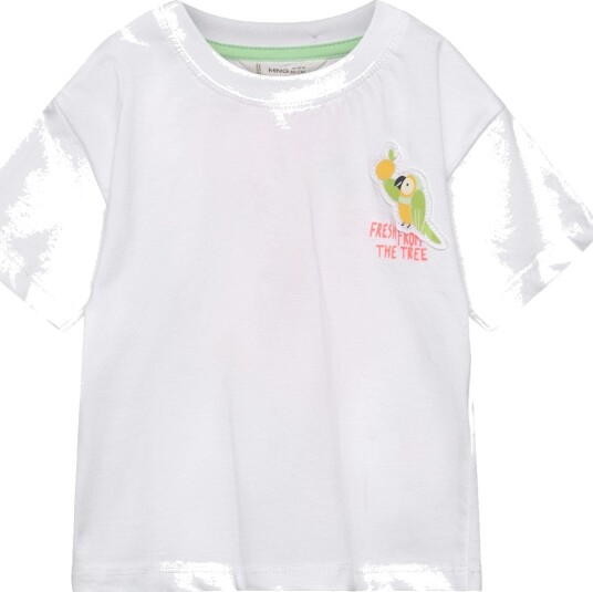 Mango Embroidered Detail Cotton T Shirt White 3 4 Mango Embroidered Detail Cotton T Shirt White 3 4