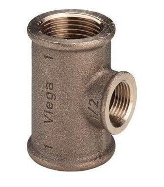 Viega T-Stykke 1/4" Messing for Vannledninger