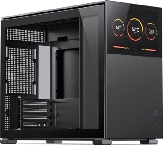 Jonsbo D31 Micro-ATX Kabinett med Meshfront og Herdet Glass, Svart