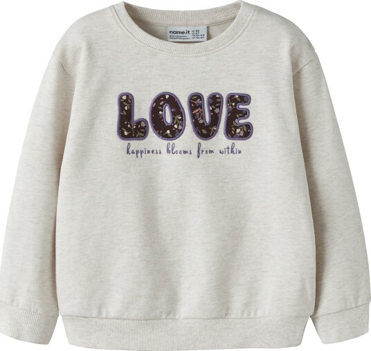 Name It Collegegenser NmfOclove Peyote Melange Name It 5 år (110) Collegegenser Beige Grå Lilla