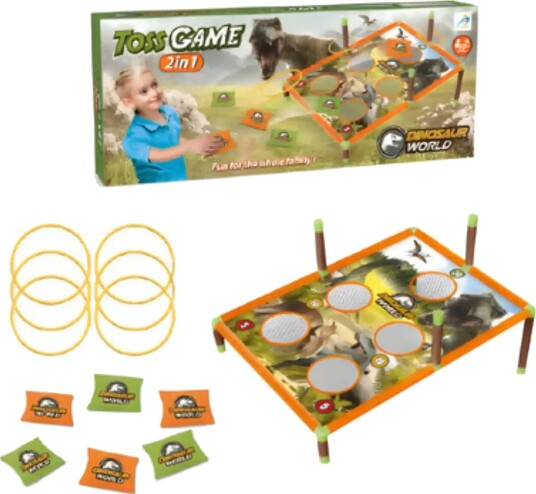 Suntoy Toss Game 2 In 1 Dinosaur Orange One Size