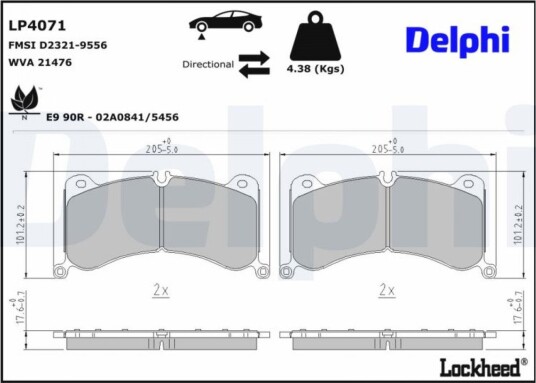Bremseklosser DELPHI LP4071