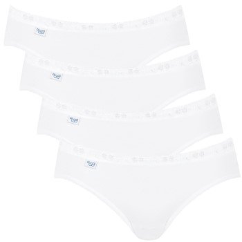 Sloggi Truser 4P Basic Plus Mini Hvit bomull 46 Dame Sloggi Truser 4P Basic Plus Mini Hvit bomull 46 Dame