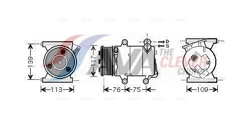 AC kompressor AVA Clever Choice AUAK185