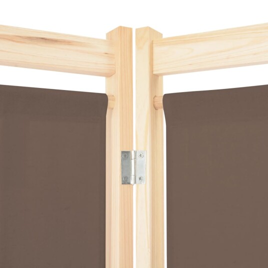  Romdeler 4 paneler brun 160x170x4 cm stoff 248180